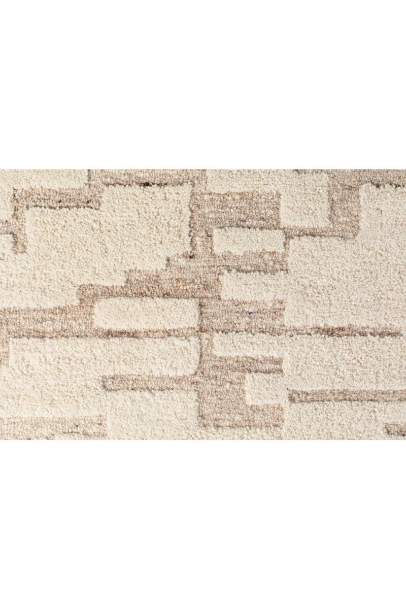 Beige Wool Patterned Carpet | Zuiver Hills | Oroatrade.com