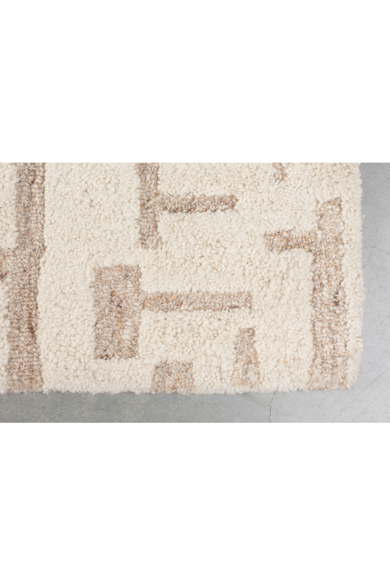 Beige Wool Patterned Carpet | Zuiver Hills | Oroatrade.com