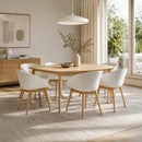 Hospitality furniture - Oak Legged Molded Dining Armchairs (2) - www.oroatrade.com