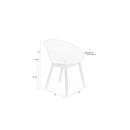 Hospitality furniture - Oak Legged Molded Dining Armchairs (2) - www.oroatrade.com