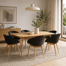 Hospitality furniture - Oak Legged Molded Dining Armchairs (2) - www.oroatrade.com