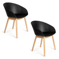 Hospitality furniture - Oak Legged Molded Dining Armchairs (2) - www.oroatrade.com