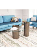 Cylindrical Antique Bronze End Table | OROA Modern Emi | Oroatrade.com
