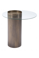 Cylindrical Antique Bronze End Table | OROA Modern Emi | Oroatrade.com