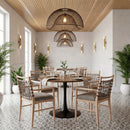 Wooden Pedestal Dining Table | OROA Modern Opus | Oroatrade.com