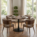 Wooden Pedestal Dining Table | OROA Modern Opus | Oroatrade.com