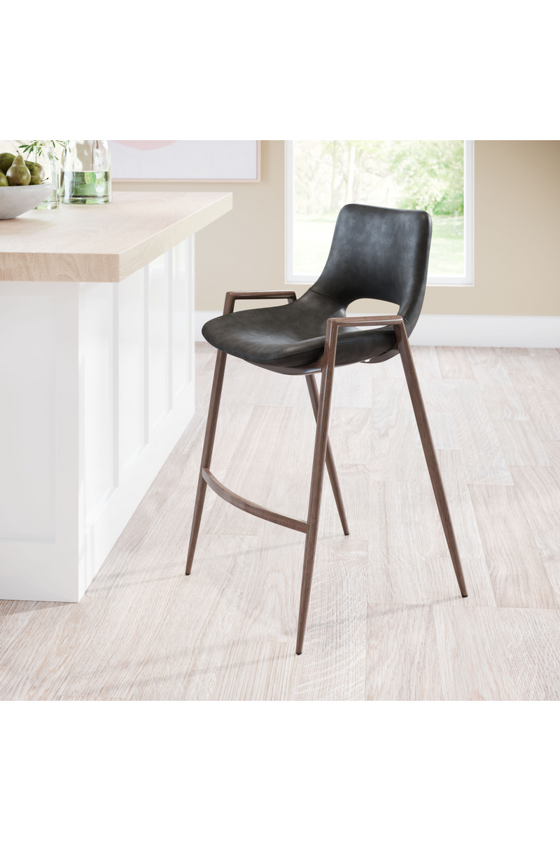 Leather Counter Stools (2) | OROA Modern Desi | Oroatrade.com
