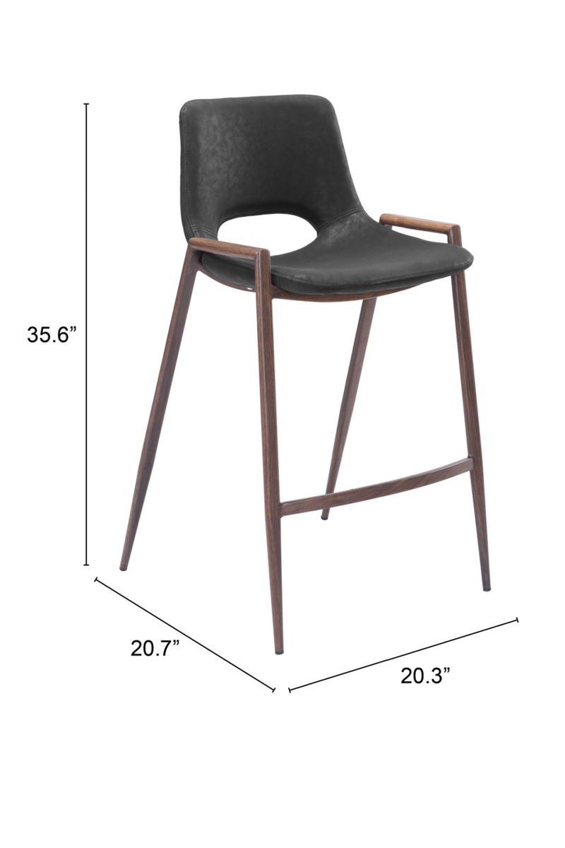 Leather Counter Stools (2) | OROA Modern Desi | Oroatrade.com