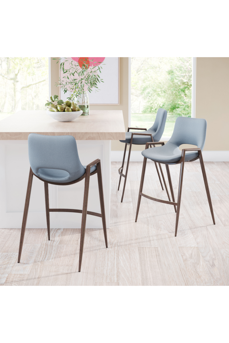 Leather Counter Stools (2) | OROA Modern Desi | Oroatrade.com