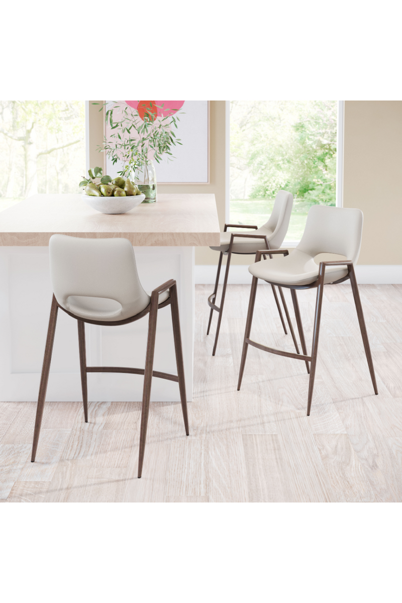 Leather Counter Stools (2) | OROA Modern Desi | Oroatrade.com
