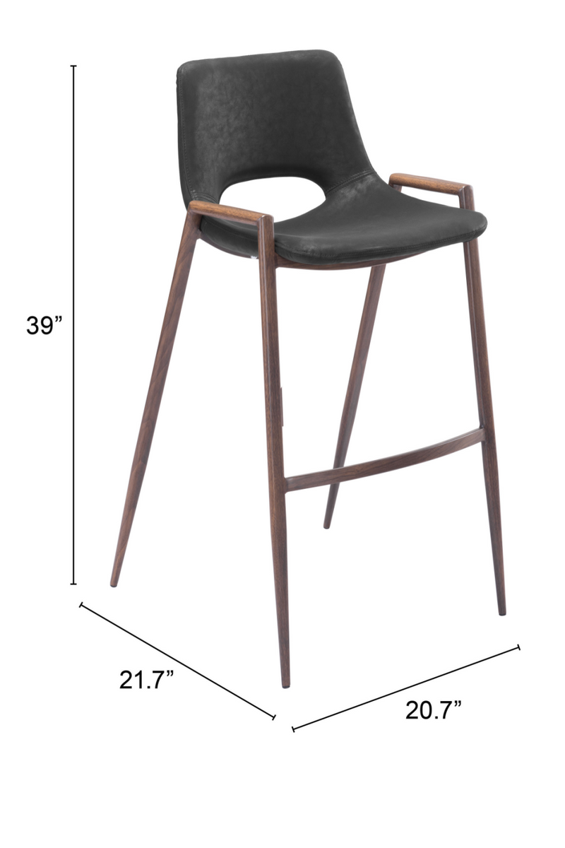 Leather Bar Stools (2) | OROA Modern Desi | Oroatrade.com