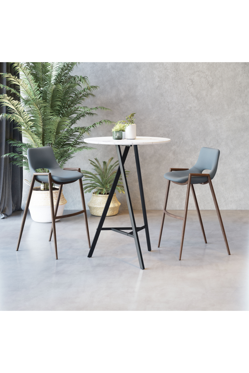Leather Bar Stools (2) | OROA Modern Desi | Oroatrade.com