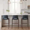 Leather Bar Stools (2) | OROA Modern Desi