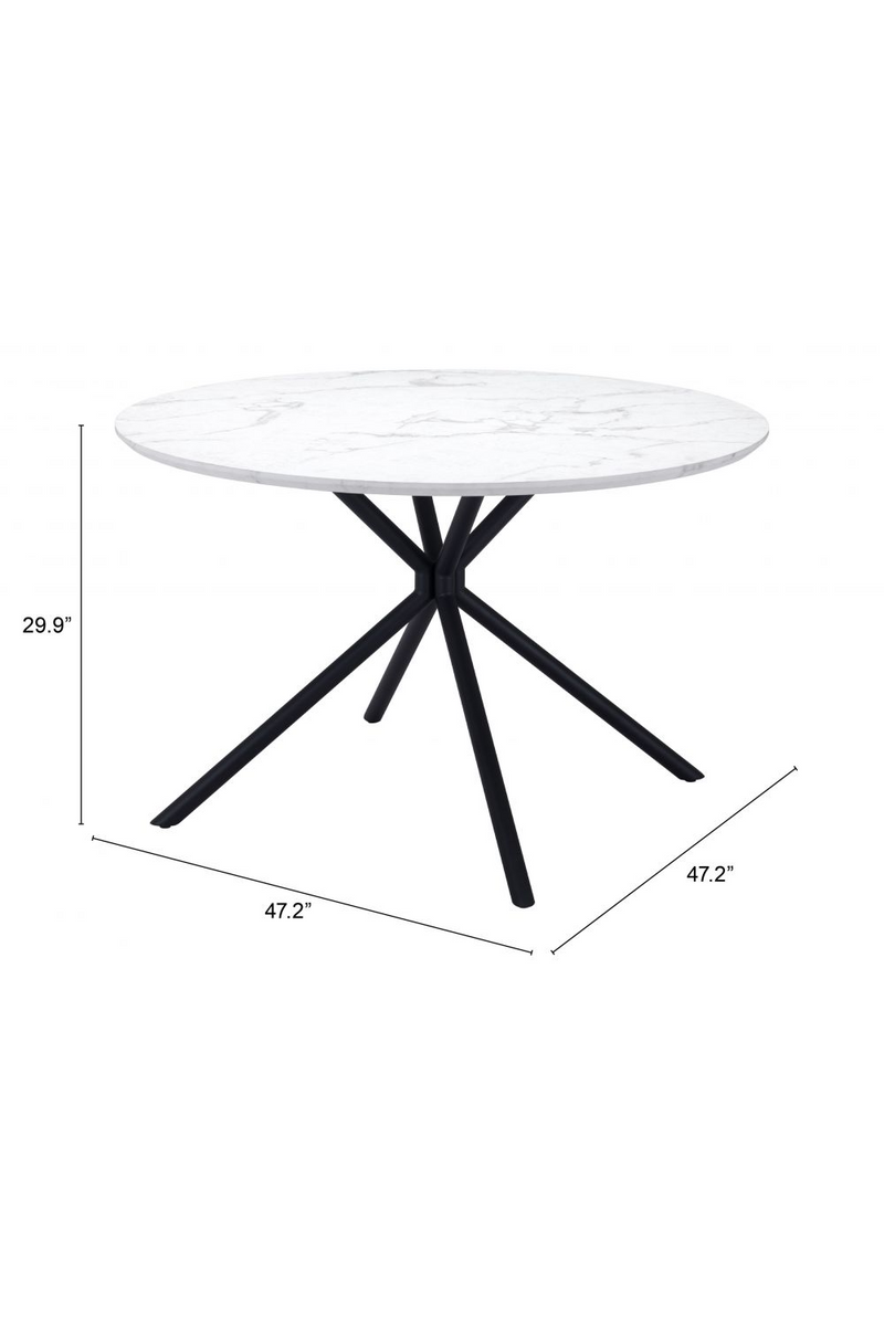 Round Marble Print Dining Table | OROA Modern Amiens | Oroatrade.com