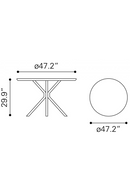 Round Marble Print Dining Table | OROA Modern Amiens | Oroatrade.com