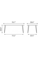 Wooden Rectangular Dining Table | OROA Modern Perpignan | Oroatrade.com