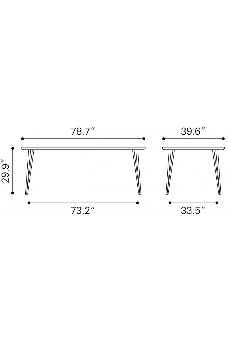 Wooden Rectangular Dining Table | OROA Modern Perpignan | Oroatrade.com