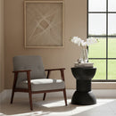 Black Wooden Hourglass Side Table | OROA Modern Wisdom