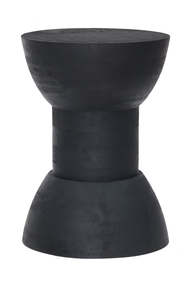 Black Wooden Hourglass Side Table | OROA Modern Wisdom | Oroatrade.com