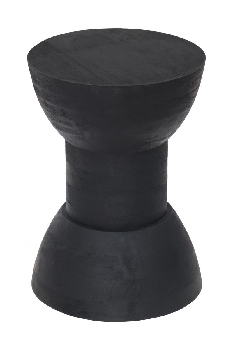 Black Wooden Hourglass Side Table | OROA Modern Wisdom | Oroatrade.com