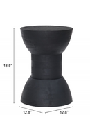 Black Wooden Hourglass Side Table | OROA Modern Wisdom | Oroatrade.com