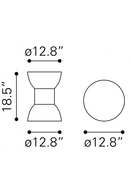 Black Wooden Hourglass Side Table | OROA Modern Wisdom | Oroatrade.com