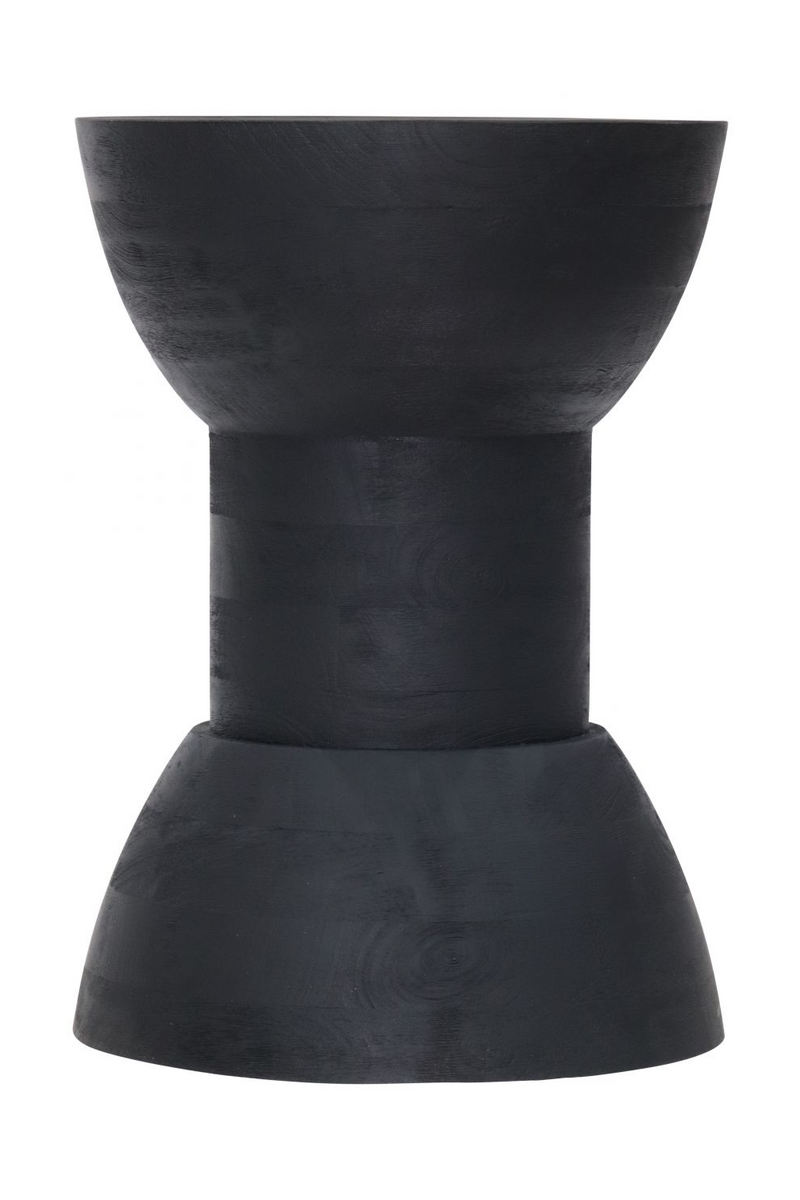 Black Wooden Hourglass Side Table | OROA Modern Wisdom | Oroatrade.com