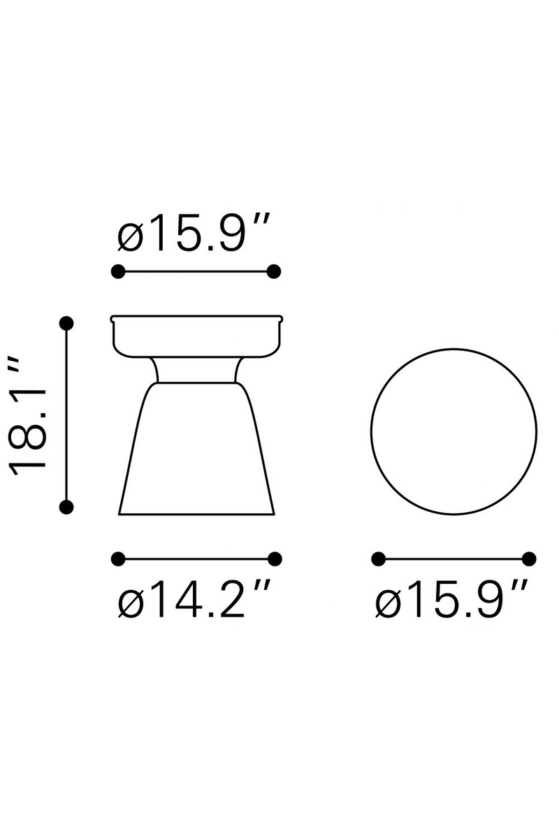 Black Mango Wood Side Table | OROA Modern Sage | Oroatrade.com