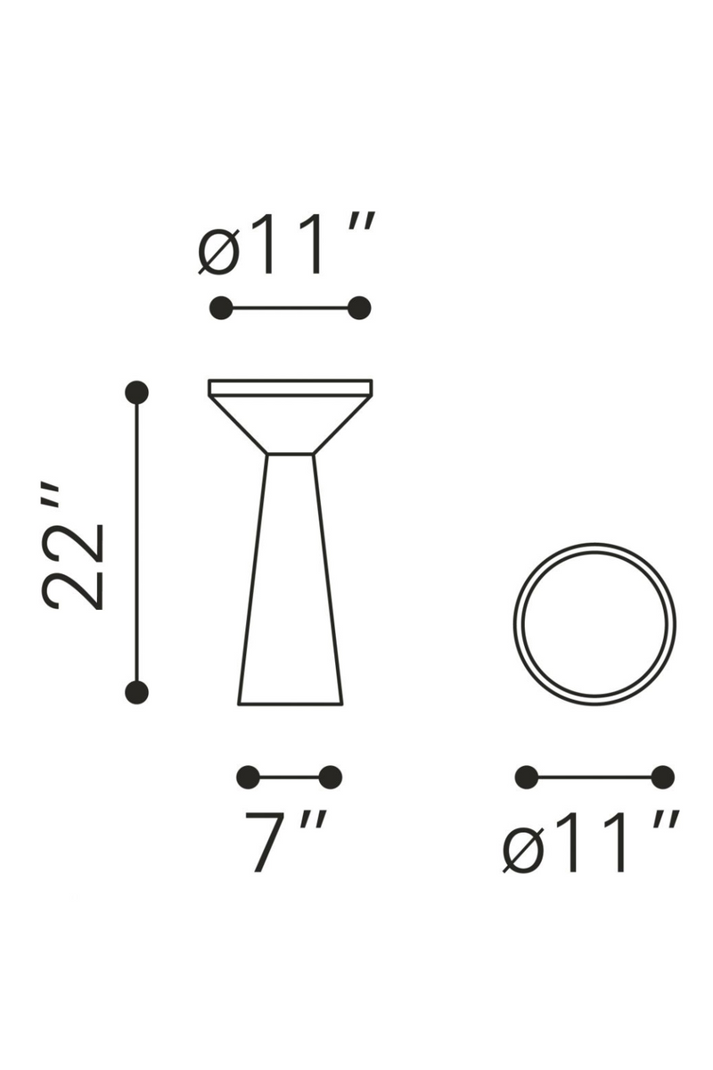 Black Minimalist Wooden Side Table | OROA Modern Omni | Oroatrade.com