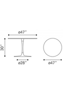 White Pedestal Dining Table | OROA Modern Phoenix | Oroatrade.com