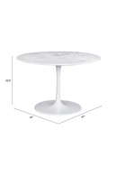 White Pedestal Dining Table | OROA Modern Phoenix | Oroatrade.com