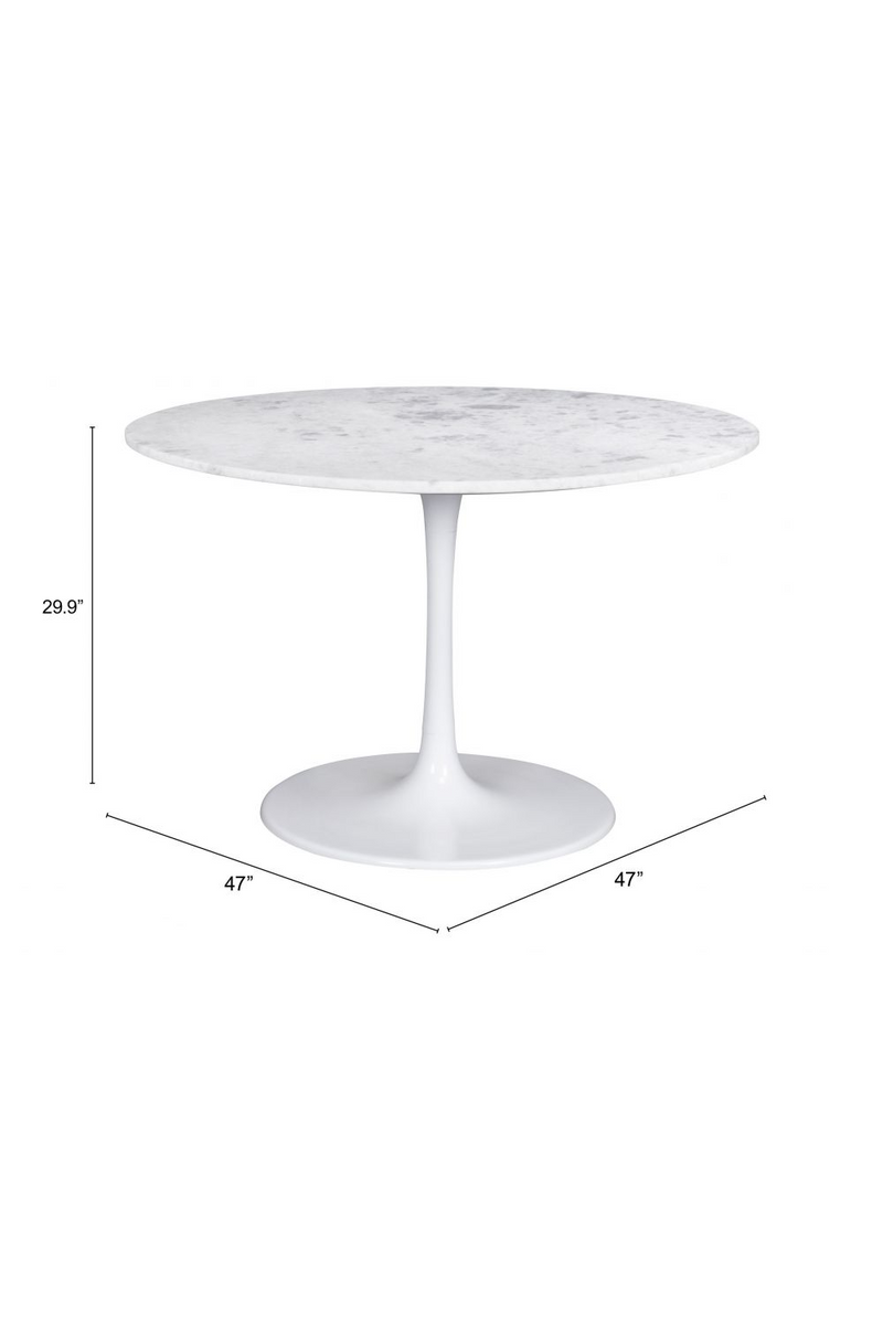 White Pedestal Dining Table | OROA Modern Phoenix | Oroatrade.com