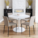 White Pedestal Dining Table | OROA Modern Phoenix | Oroatrade.com