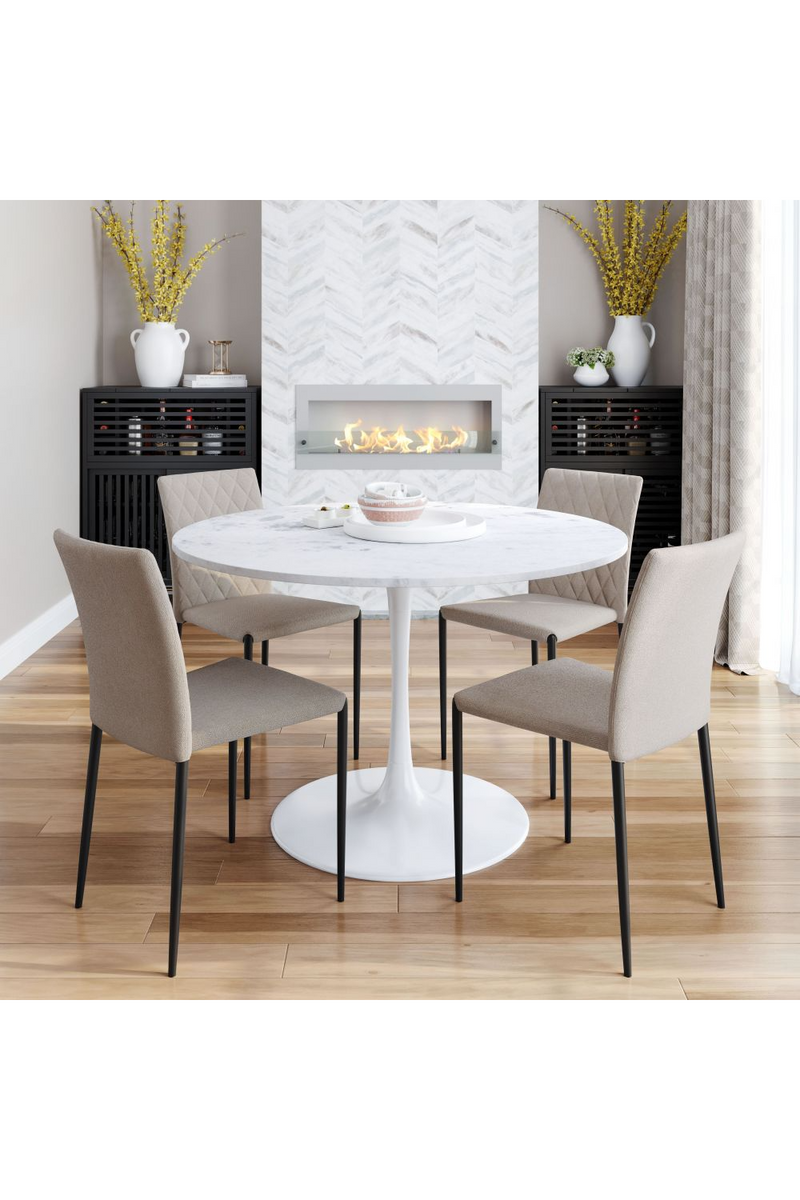 White Pedestal Dining Table | OROA Modern Phoenix | Oroatrade.com