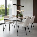White Shearling Dining Chairs (2) | OROA Modern Teddy | Oroatrade.com