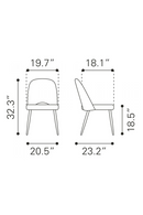 White Shearling Dining Chairs (2) | OROA Modern Teddy | Oroatrade.com