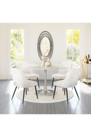 White Shearling Dining Chairs (2) | OROA Modern Teddy | Oroatrade.com