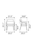 Shearling Style Dining Chairs (2) | OROA Modern Marcel | Oroatrade.com