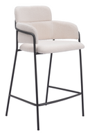 Shearling Style Counter Stools (2) | OROA Modern Marcel | Oroatrade.com