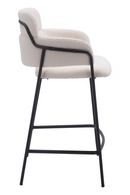 Shearling Style Counter Stools (2) | OROA Modern Marcel | Oroatrade.com