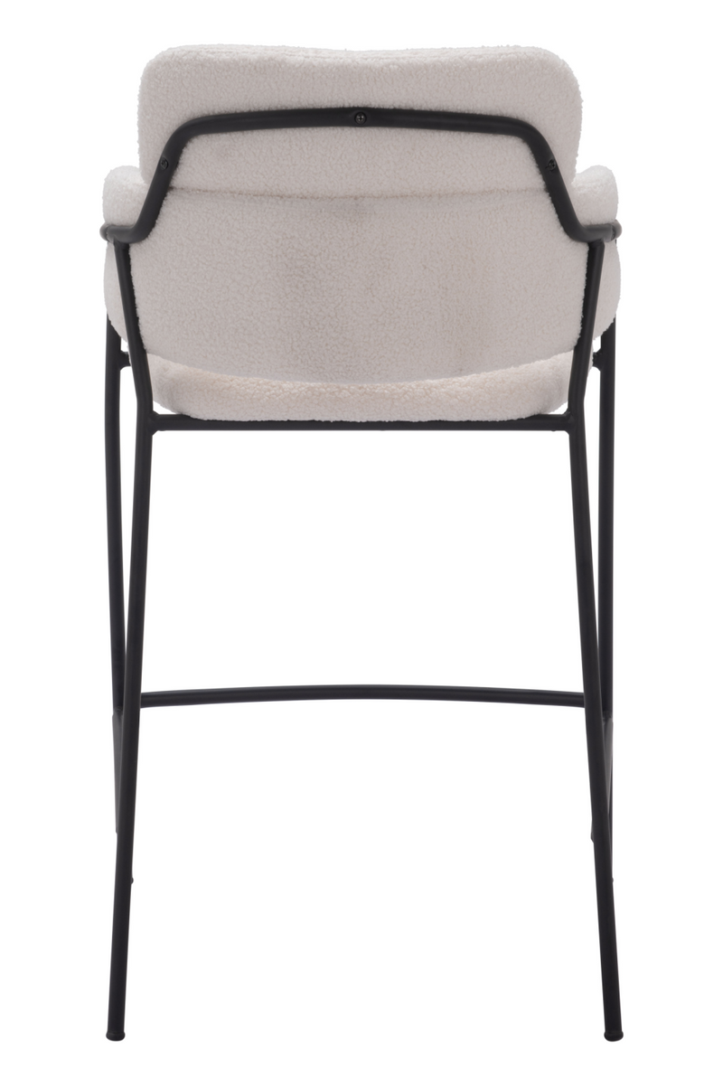 Shearling Style Counter Stools (2) | OROA Modern Marcel | Oroatrade.com