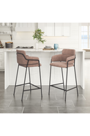 Shearling Style Counter Stools (2) | OROA Modern Marcel | Oroatrade.com