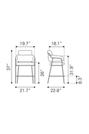 Shearling Style Counter Stools (2) | OROA Modern Marcel | Oroatrade.com