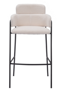 Shearling Style Bar Stools (2) | OROA Modern Marcel | Oroatrade.com