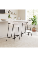 Shearling Style Bar Stools (2) | OROA Modern Marcel | Oroatrade.com