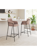 Shearling Style Bar Stools (2) | OROA Modern Marcel | Oroatrade.com