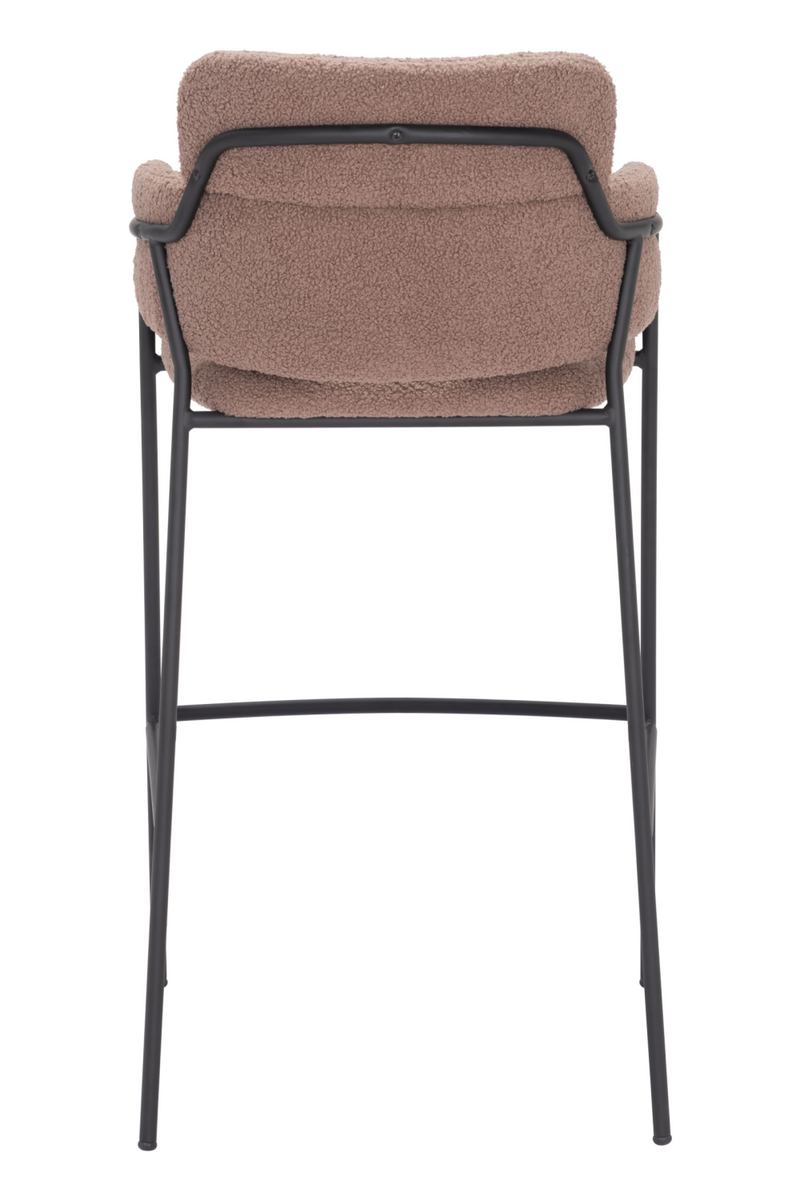 Shearling Style Bar Stools (2) | OROA Modern Marcel | Oroatrade.com