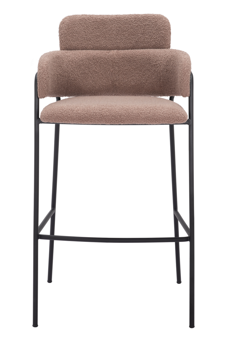 Shearling Style Bar Stools (2) | OROA Modern Marcel | Oroatrade.com