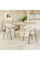 Cream Shearling Dining Chairs (2) | OROA Modern Josephine | Oroatrade.com