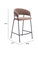 Curved-Back Counter Stools (2) | OROA Modern Josephine | Oroatrade.com